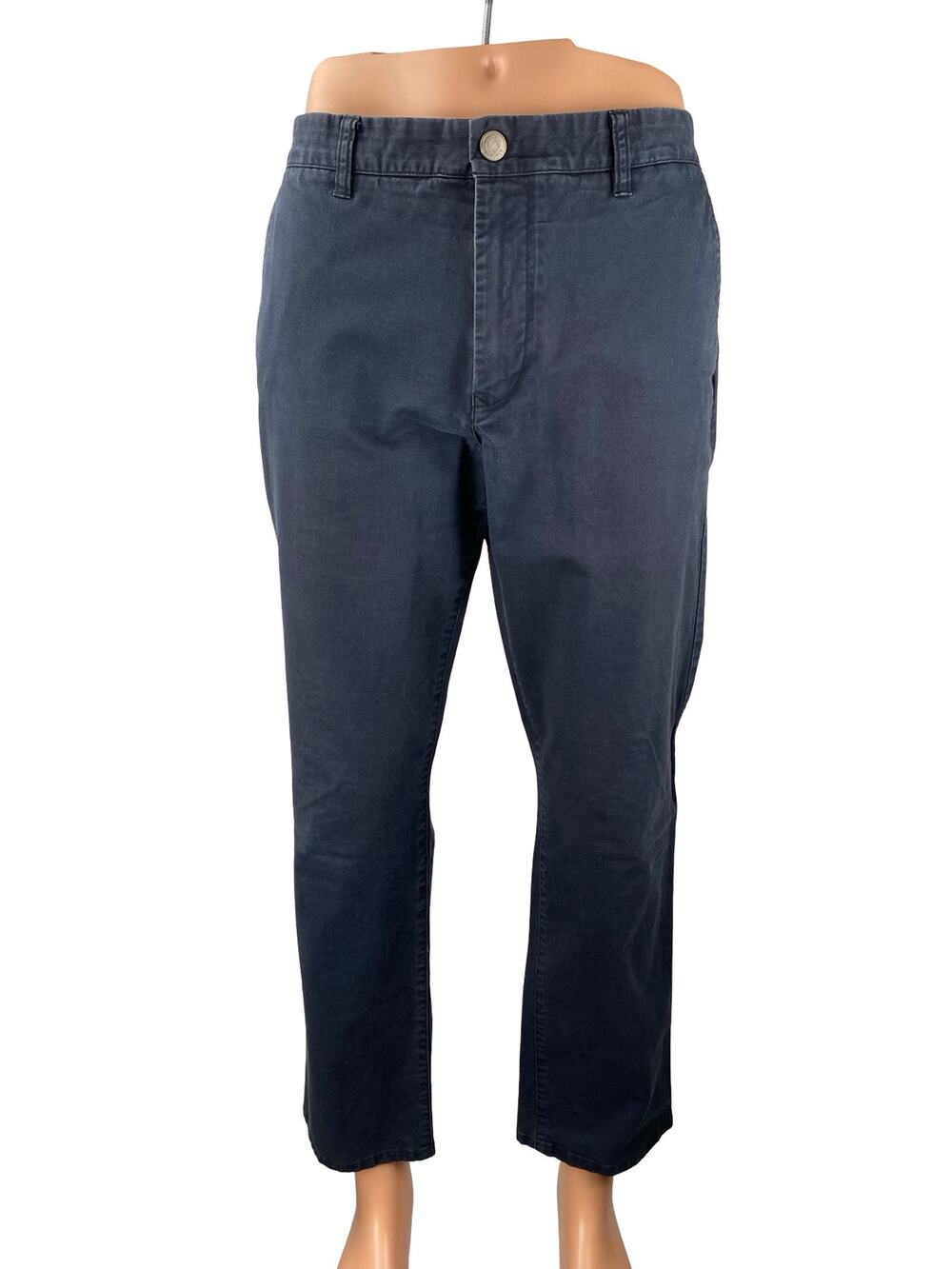 Bonobos Men's Navy Blue Tapered Straight Mid Rise Chino Denim Jeans Size 35